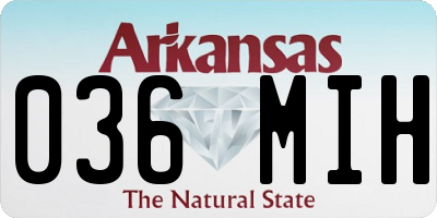 AR license plate 036MIH