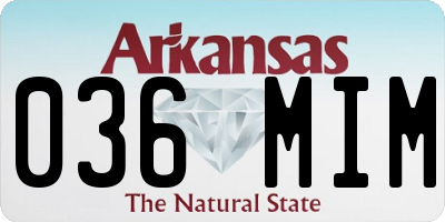 AR license plate 036MIM