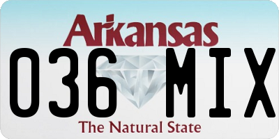 AR license plate 036MIX
