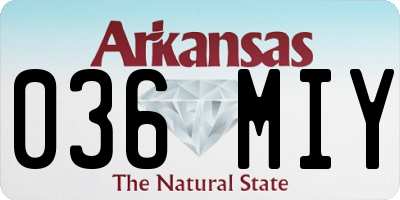 AR license plate 036MIY