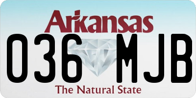 AR license plate 036MJB