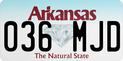 AR license plate 036MJD