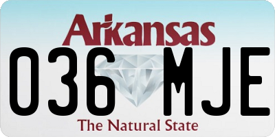 AR license plate 036MJE