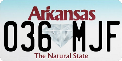 AR license plate 036MJF