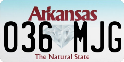 AR license plate 036MJG