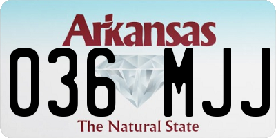 AR license plate 036MJJ