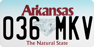 AR license plate 036MKV