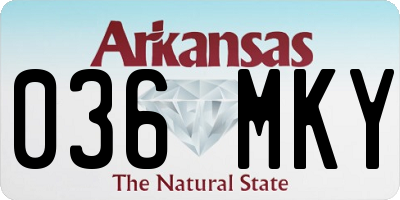 AR license plate 036MKY