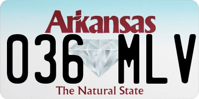 AR license plate 036MLV