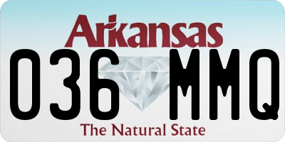 AR license plate 036MMQ