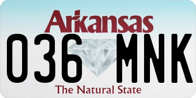 AR license plate 036MNK