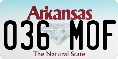 AR license plate 036MOF
