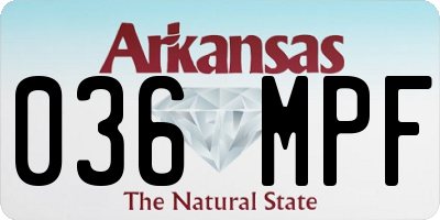 AR license plate 036MPF