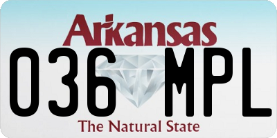 AR license plate 036MPL