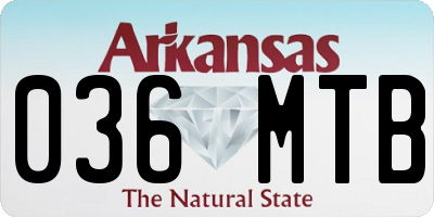 AR license plate 036MTB