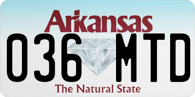 AR license plate 036MTD
