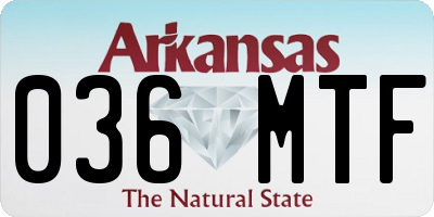 AR license plate 036MTF