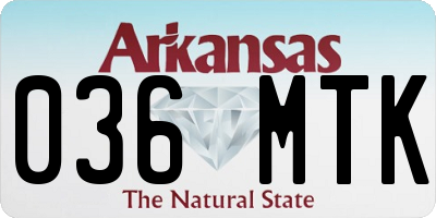 AR license plate 036MTK
