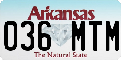 AR license plate 036MTM