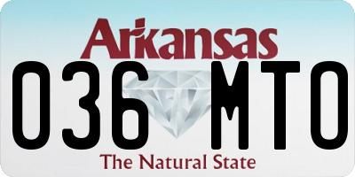 AR license plate 036MTO