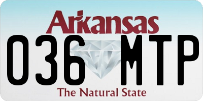 AR license plate 036MTP