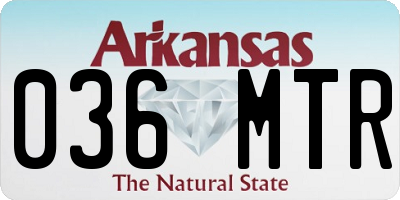AR license plate 036MTR