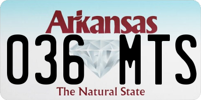 AR license plate 036MTS
