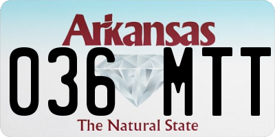 AR license plate 036MTT