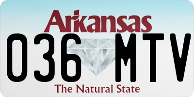 AR license plate 036MTV