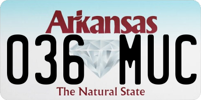 AR license plate 036MUC