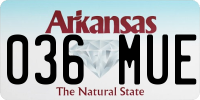 AR license plate 036MUE