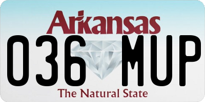 AR license plate 036MUP