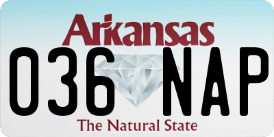 AR license plate 036NAP