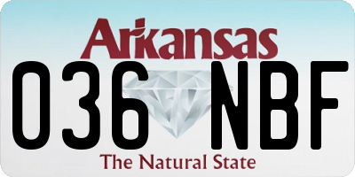 AR license plate 036NBF
