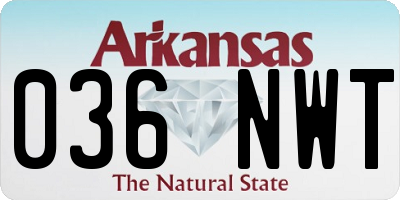 AR license plate 036NWT