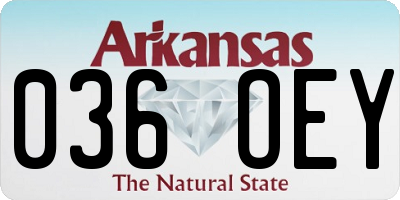 AR license plate 036OEY