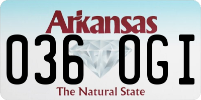 AR license plate 036OGI