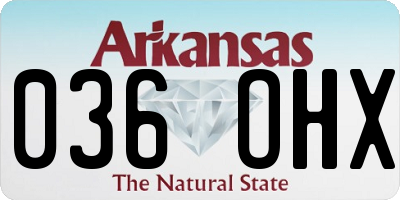 AR license plate 036OHX