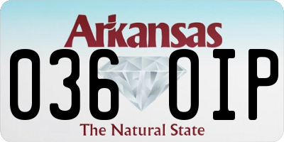 AR license plate 036OIP