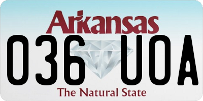 AR license plate 036UOA