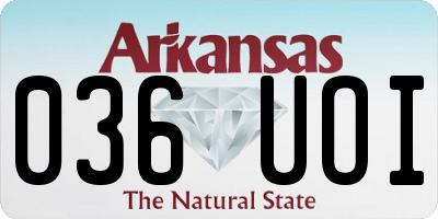 AR license plate 036UOI
