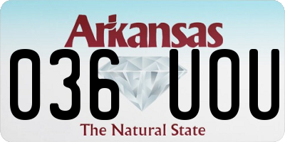AR license plate 036UOU