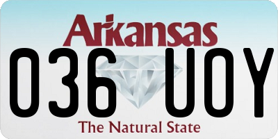 AR license plate 036UOY