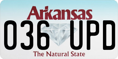 AR license plate 036UPD