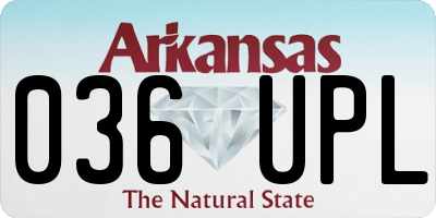 AR license plate 036UPL