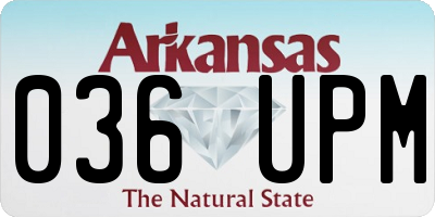 AR license plate 036UPM