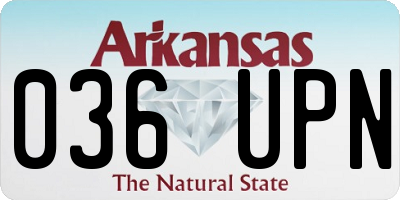 AR license plate 036UPN