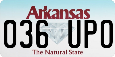 AR license plate 036UPO