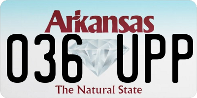 AR license plate 036UPP