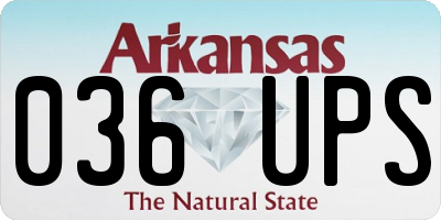 AR license plate 036UPS